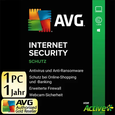 AVG INTERNET SECURITY 1 PC 1 Jahr 2023 Vollversion DE Antivirus Premium  2022 NEU 8590555998867 | eBay