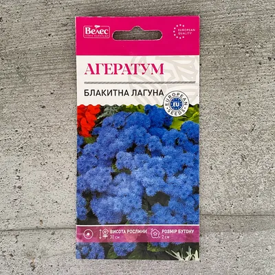 Купить Агератум Голубая лагуна 0,2 г семена пакетированные Велес, цена 8  грн — Prom.ua (ID#1584267281)