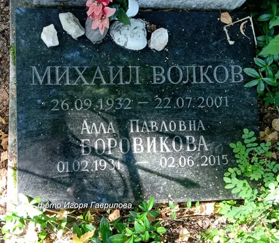 Могилы знаменитостей. Волков Михаил Давидович (1932-2001)