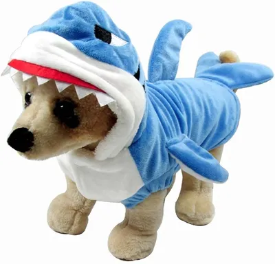 Amazon.com : Mogoko Funny Dog Cat Shark Costumes, Pet Halloween Christmas  Cosplay Dress, Adorable Blue Shark Pet Costume,Animal Fleece Hoodie Warm  Outfits Clothes (M Size) : Pet Supplies