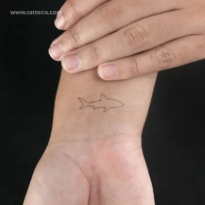 Swimming Shark Temporary Tattoo