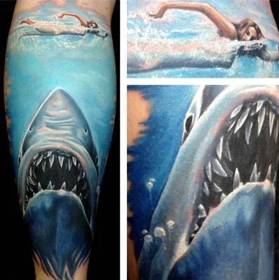 Shark tattoo by Tattoo Zhuzha | Post 23296