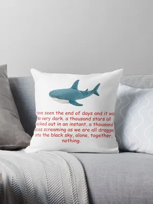 blahaj ikea shark existentialism\" Throw Pillow for Sale by VeridissQuo |  Redbubble