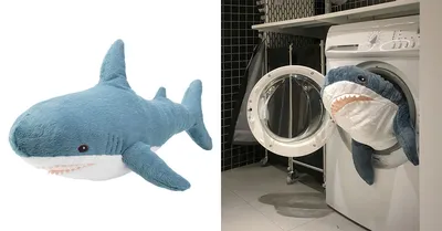 50/55/100cm IKEA BLAHAJ Shark Soft Large Plush Toy Stuffed Animal Doll Kids  Gift | eBay