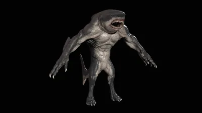 3D Mutant Shark Monster - TurboSquid 1993688