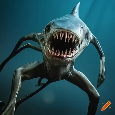 Mutant Shark - 3D model by James Fraser (@jamesfraser) [a6bd5f9]