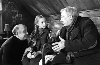 Ролан Быков, Кристина Орбакайте и Юрий Никулин на съёмках фильма \"Чучело\",  1982 год