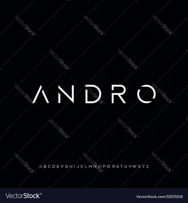 Andro futuristic modern geometric alphabet Vector Image