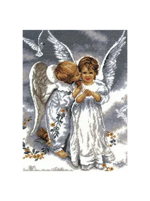 Набор для вышивания крестом Два ангела 24х32 см 682 Hobby\u0026Pro 30627786  купить в интернет-магазине Wildberries