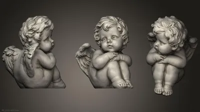 3d модели ангелы - Статуя Ангела (скульптура) (1), AN_0168 | 3D модель для  ЧПУ станка