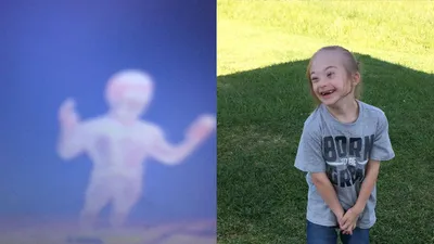 7-летний мальчик с синдромом Дауна сделал фото ангела, которого видит  только он