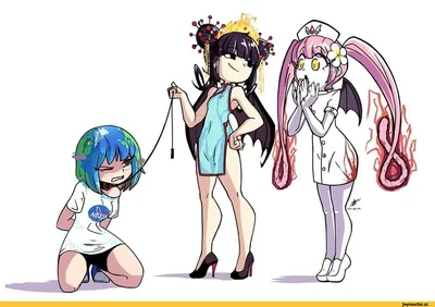 Anime Artist (Аниме арт, Аниме-арт) :: artist :: Эбола-тян :: Earth-Chan ::  коронавирус / смешные картинки и другие приколы: комиксы, гиф анимация,  видео, лучший интеллектуальный юмор.