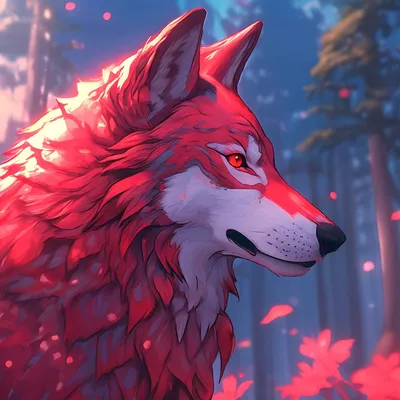 персонаж портрет аниме волк осенние листья, обложка фон картинки и Фото для  бесплатной загрузки