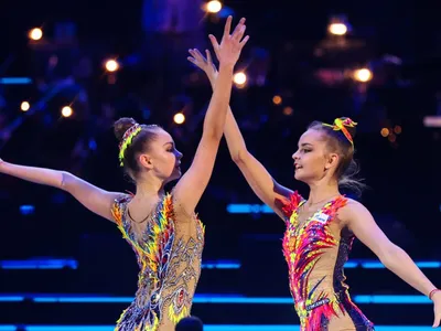 Дина и Арина Аверины и Лала Крамаренко забрали всё золото на «Кубке  сильнейших» по художественной гимнастике - Чемпионат