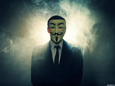 Окутанный дымом анонимус в пиджаке — Фото аватарки