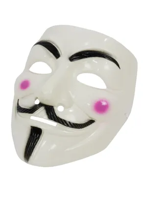 Маска Анонимуса белая МКИ020 - купить в интернет-магазине RockBunker.ru