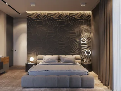 Интерьер спальни с лепниной | Дизайн интерьера Twins Design Studio