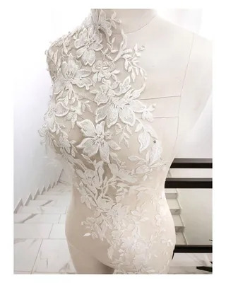 Аппликации платье невесты шитье свадебная вышивка аппликация цветы ткани из  бисера патч кружевные ткани – лучшие товары в онлайн-магазине Джум Гик