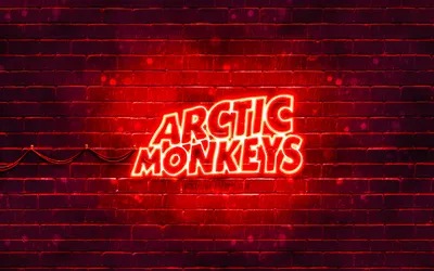 Скачать обои Arctic Monkeys red logo, 4k, british rock band, music stars,  red brickwall, Arctic Monkeys logo, Arctic Monkeys neon logo, Arctic Monkeys  для монитора с разрешением 3840x2400. Картинки на рабочий стол