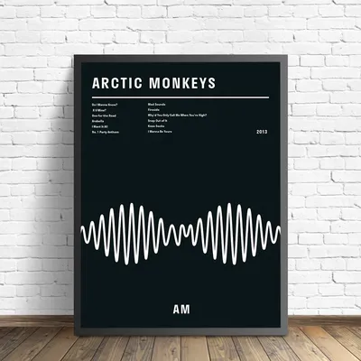 Плакаты и принты черные арктические обезьяны AM альбом музыка типография  плакат настенные художественные картины холст картина для комнаты домашний  декор - купить по выгодной цене | AliExpress