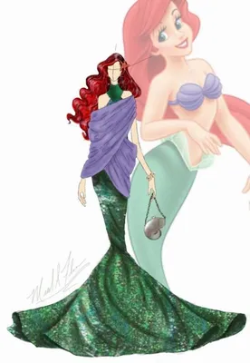 Women's Plus Size Disney The Little Mermaid Premium Ariel Mermaid Dress