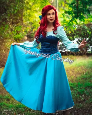 Ariel Blue Sparkly Dress - Priness Ariel Cosplay Dress – Mermaidcosplay