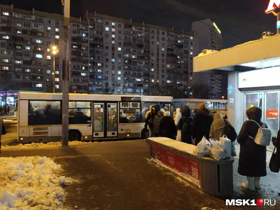 Драка в очереди на автобус возле метро «Бульвар Дмитрия Донского»: очереди  на пригородные маршрутки, что происходит возле станций метро в час пик - 21  декабря 2022 - msk1.ru