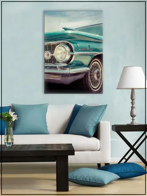 Картина на стену для интерьера \"Автомобиль\" на натуральном холсте 38*55 см  - купить по низкой цене в интернет-магазине OZON (484178851)
