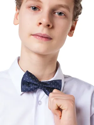 Темно-синий галстук - бабочка для мальчика купить по цене 199 ₽ с  бесплатной доставкой по России в интернет-магазине Orby