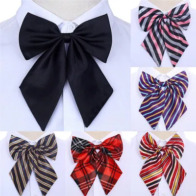 Купить Женские галстуки-бабочки в полоску, шелковые галстуки, галстук- бабочка, воротник-бабочка | Joom