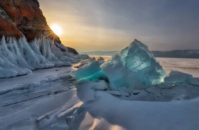 Озеро Байкал зимой - 67 фото