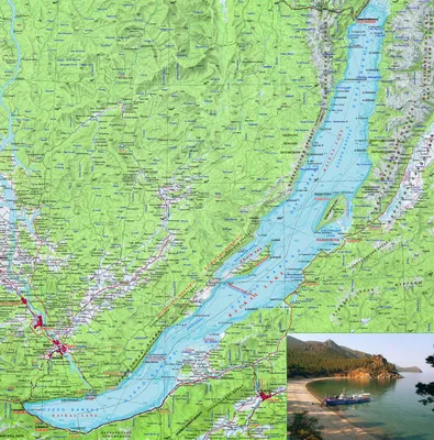Карта Байкала озера подробная скачать