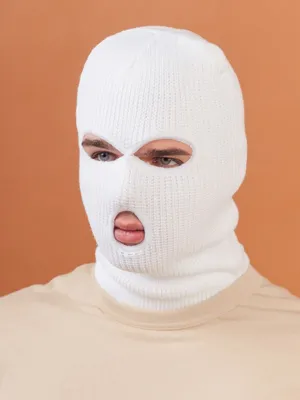 Балаклава (шапка-маска) зимняя белая.: продажа, цена в Солигорске.  Балаклавы, подшлемники, маски от \