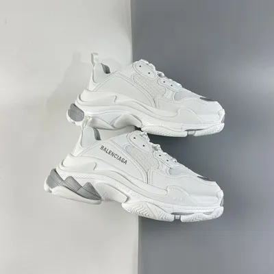 Women's Triple S Sneaker Allover Logo in White/black | Balenciaga US