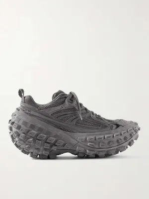 BALENCIAGA Triple S logo-embroidered faux leather, faux nubuck and mesh  sneakers | NET-A-PORTER
