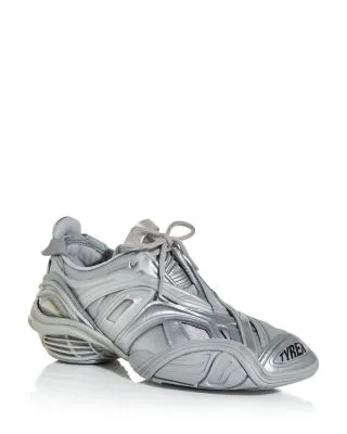 BALENCIAGA Track leather-trimmed mesh and rubber sneakers | NET-A-PORTER