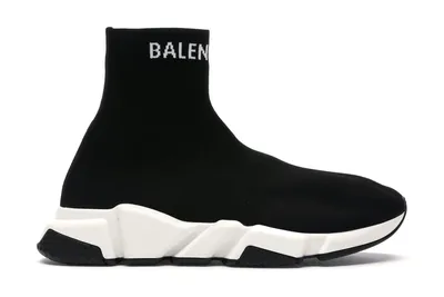 Balenciaga Speed Sock Slip-On Black White Men's - Sneakers - US