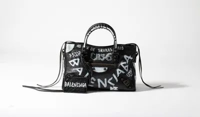 Women's Hourglass Mini Handbag Crocodile Embossed in Black | Balenciaga US