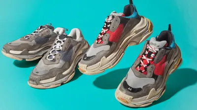 BALENCIAGA Triple S logo-embroidered faux leather and mesh slip-on sneakers  | NET-A-PORTER