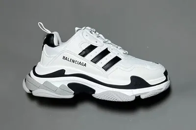 Balenciaga Triple S Allover Logo Men's Sneakers Size 45 EU / 12 US White  Black | eBay