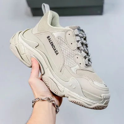 BALENCIAGA: Triple S sneakers in synthetic leather and mesh - White |  Balenciaga sneakers 544351W2FB1 online at GIGLIO.COM