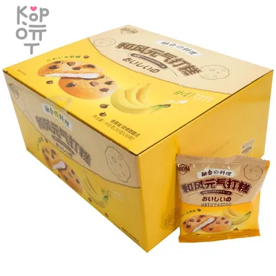 Печенье Hefeng с моти и вкусом Банана по цене 771 руб. в интернет магазине  Корейские товары для всей семьи(КорОпт)