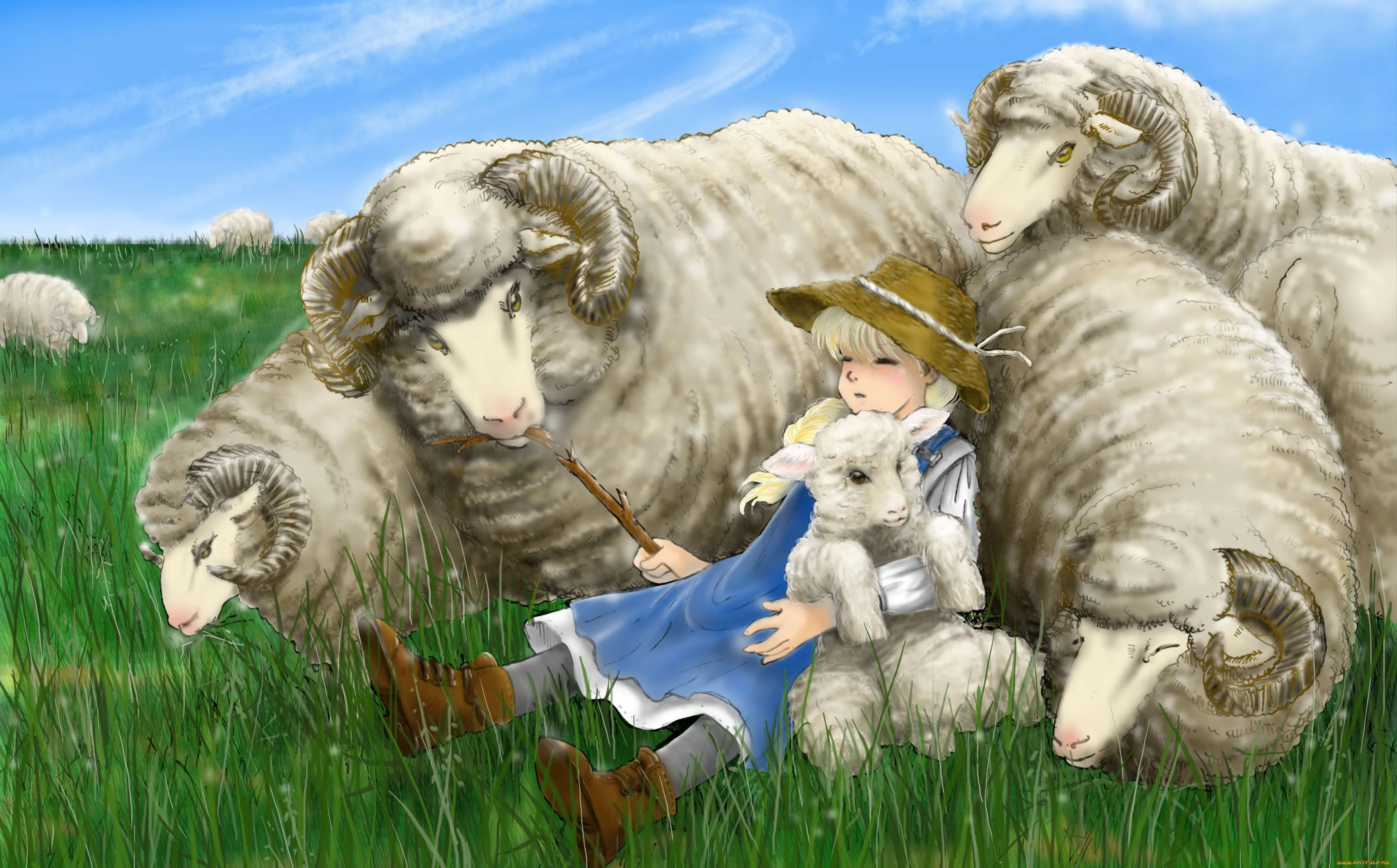 Пасу овечек. Пастушка овец. Овца арт. Овечка арт. Пастушка с овечками.