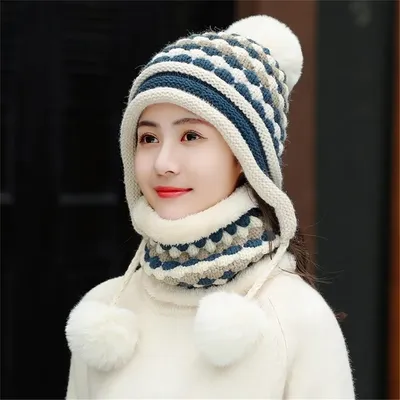 название товара wholesale зимние унисекс теплые утолщенные нашивки на заказ  шапочки с помпонами вязаные бархатные шапки для женщин| Alibaba.com