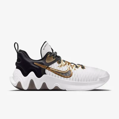 Баскетбольные кроссовки Nike Giannis Immortality, White/Metallic Gold-Black  купить в интернет-магазине funkydunky.ru CZ4099-100