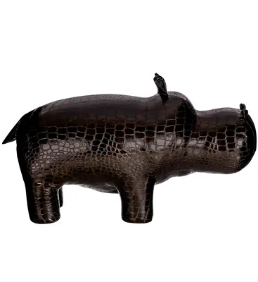 Пуф Бегемот мини экокожа Nw caiman 91-5179 темно-коричневый крокодил |  Mebelike.ru