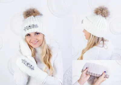 Белая шапка \"Fairy\" из мохера и шерсти в магазине «2mymoods» на  Ламбада-маркете