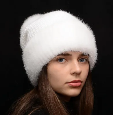 Комплект: белая шерстяная шапка женская+снуд купить в Москве в интернет  магазине недорого, ШапкаЖ004-01