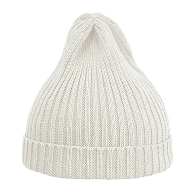 Белая шерстяная шапка с отворотом купить с быстрой доставкой | KHAN  Cashmere 98049