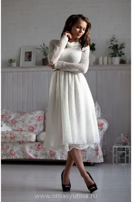Свадебное белое платье кружевное - 74 фото